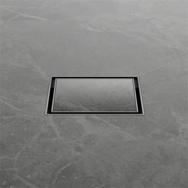 100MM | Square Tile Insert Floor Waste 50MM Outlet Gun Metal