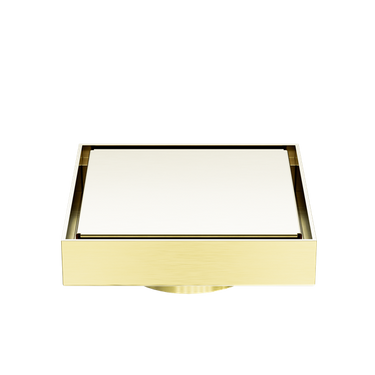 100MM | Square Tile Insert Floor Waste 80mm Outlet Brushed Gold