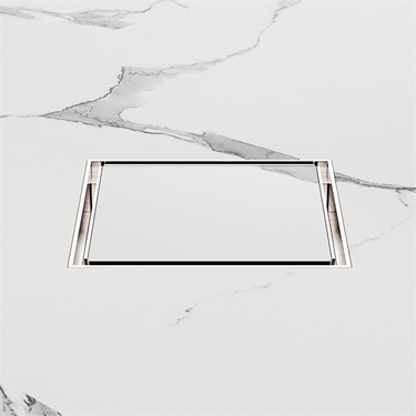 100MM | Square Tile Insert Floor Waste 80mm Outlet Brushed Nickel