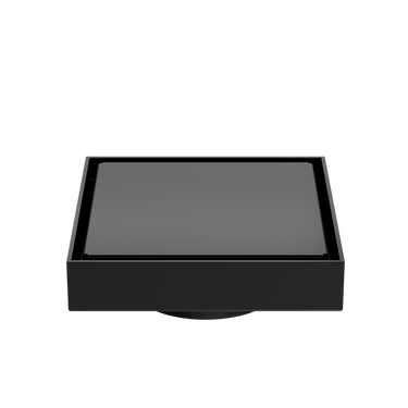 100MM | Square Tile Insert Floor Waste 80mm Outlet Matte Black