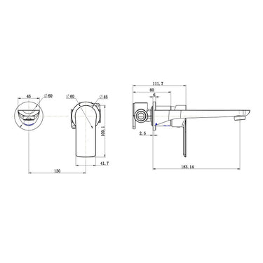 Nova | Chrome Wall Combination Mixer