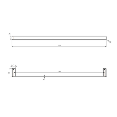 Nova | Chrome Single Towel Rail 750mm