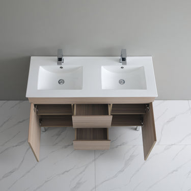Poseidon | 1200mm Stella Oak Double Bowl Floor Vanity