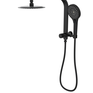 Matte Black Oceanjet Short Shower Combination with 200mm Round Head