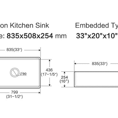 Lukka | 835mm Orta Fireclay Buttler Workstation Sink