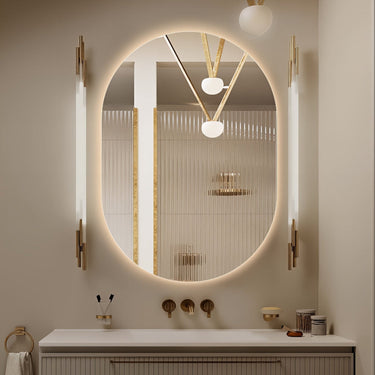 Oval Pill Touchless 700 x 1000 LED Mirror - Three Light Temperatures - Acqua Bathrooms
