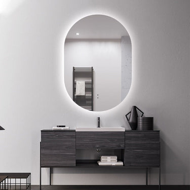 Indulge | Oval Pill Touchless 700 x 1000 LED Mirror - Three Light Temperatures - Acqua Bathrooms