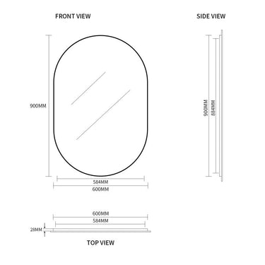 Indulge | Oval Brushed Gold 600 x 900 Framed Mirror - Acqua Bathrooms