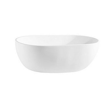 Olivia Matte White 1530 Round Freestanding Bathtub - Acqua Bathrooms