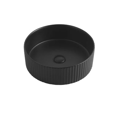 Otti Australia | Marlo Round Matte Black Fluted Basin
