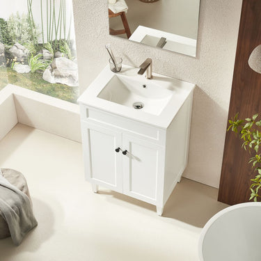 Harrington | Hampton 600 Matte White Single Bowl PVC Vanity
