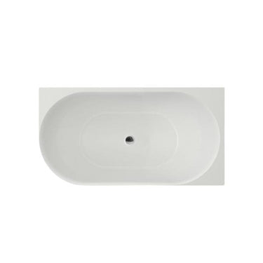 Polino | 1400 Right Hand Corner Lucite Freestanding Bath Gloss White