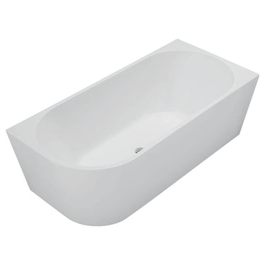 Luna 1700mm Right Corner Gloss White Freestanding Bath - Acqua Bathrooms