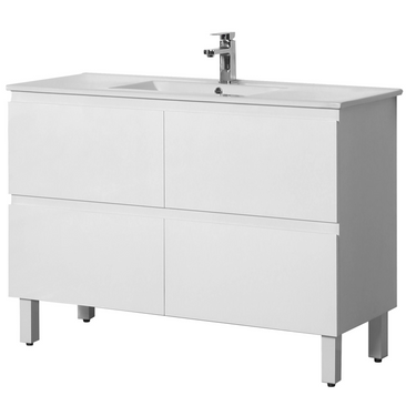 Riva 1200mm Gloss White Single/Double Bowl Vanity