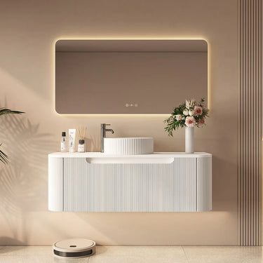Mercio | Fluted Rome Wall-hung Cabinet 1200mm Matt White