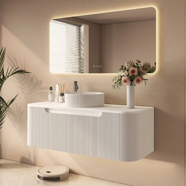 Mercio | Fluted Rome Wall-hung Cabinet 1200mm Matt White