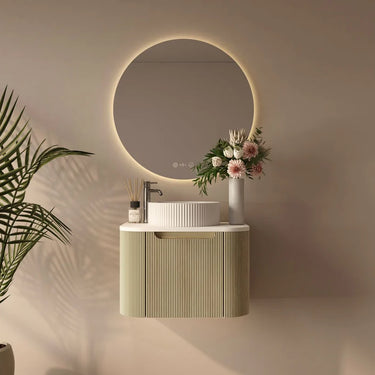 Mercio | 600mm Rome Fluted Wall-hung Cabinet Bur Oak