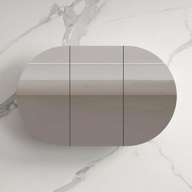 Rosy 1200 Matte Black Oval Shaving Cabinet - Acqua Bathrooms