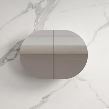 Rosy 900 Matte Black Oval Shaving Cabinet - Acqua Bathrooms