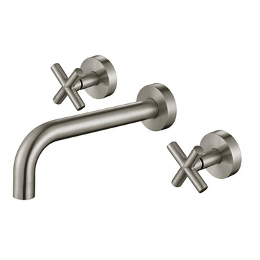 Brushed Nickel Ryker 1/4 Turn Bath Set