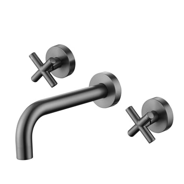 Gun Metal Ryker 1/4 Turn Bath Set