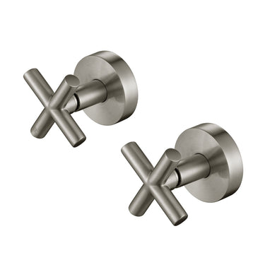 Brushed Nickel Ryker Wall Stop Assemblies 1/4 Turn