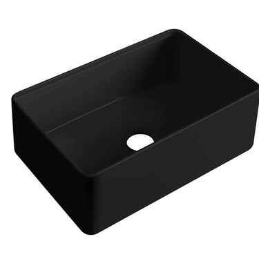 Lukka | 835mm Matte Black Rocca Fine Fireclay Farm House Buttler Sink