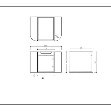 Mercio | 600mm Rome Fluted Wall-hung Cabinet Bur Oak