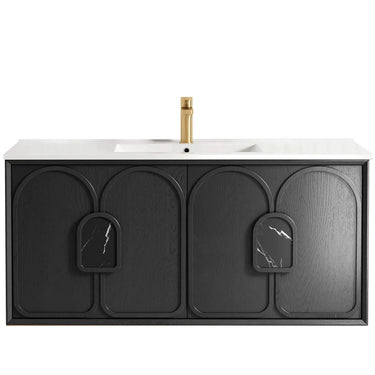 Otti Australia | 1200 Laguna Black American Oak Wall Hung Vanity