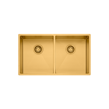 Oliveri | Spectra Double Bowl Sink Brushed Gold