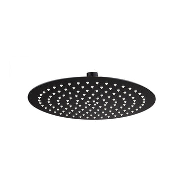 Stainless Steel | Matte Black Round Shower Head 300mm