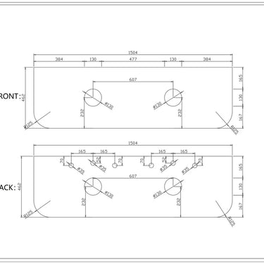 Mercio | Fluted Rome Wall-hung Cabinet 1500mm Matt White