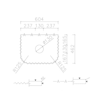 ABS | 600mm Fluted Rome Wall-hung Cabinet Matte Black