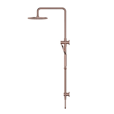 Star | Champagne Shower Column Set and Top Inlet with 200mm Brass Shower Head