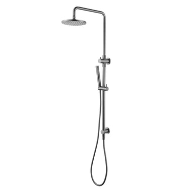 Star | Gun Metal Shower Column Set and Top Inlet with 200mm Brass Shower Head