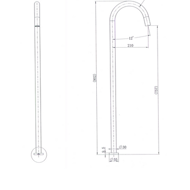 Star Freestanding Bath Spout