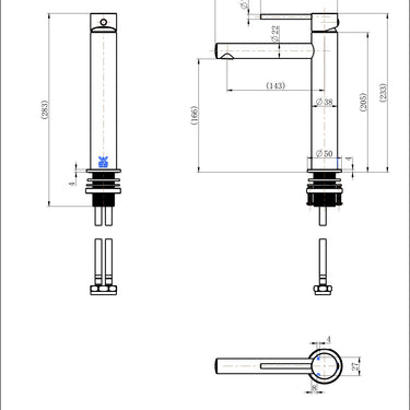 Star Mini | Chrome Mid Height Basin Mixer