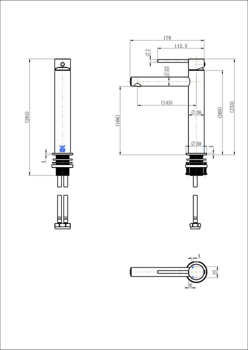 Star Mini | Chrome Mid Height Basin Mixer