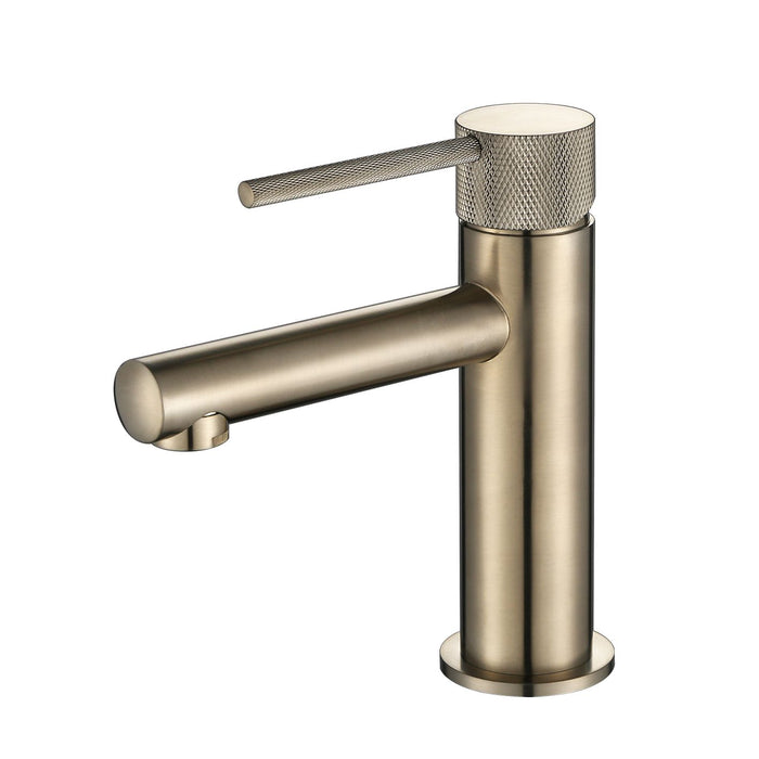 Star Mini | Chrome Basin Mixer With Knurled Handle Tap