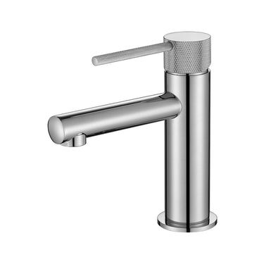 Star Mini | Chrome Basin Mixer With Knurled Handle Tap