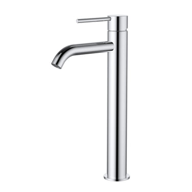 Star Mini | Chrome Tall  Basin Mixer Curved Spout Tap