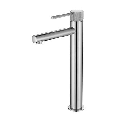 Star Mini | Chrome Tall Basin Mixer With Knurled Handle Tap