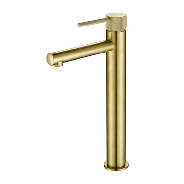 Star Mini | Brushed Bronze Basin Mixer With Knurled Handle Tap