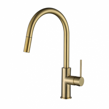 Star Mini | Brushed Bronze Pull Out Kitchen Mixer Tap