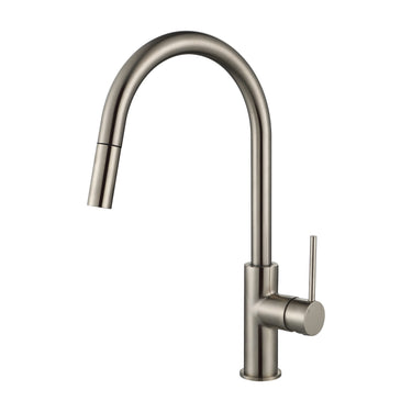 Star Mini | Brushed Nickel Pull Out Kitchen Mixer Tap