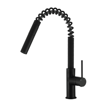 Star Mini | Matt Black Spring Kitchen Mixer Tap