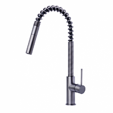 Star Mini | Gun Metal Spring Kitchen Mixer Tap