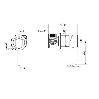 Star Mini | Chrome Shower Mixer 60MM