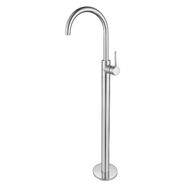 Star | Gun Metal Round Freestanding Bath Spout With Mixer