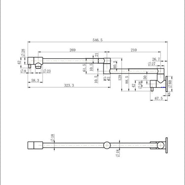Star Mini | Gun Metal Kitchen Pot Filler